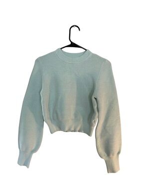 Women's Mint Crewneck Cropped Sweater